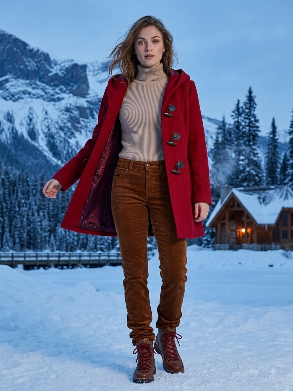 Simply Natural Designs Red Baby
Alpaca & Merino Wool Duffle Toggle Hooded Coat